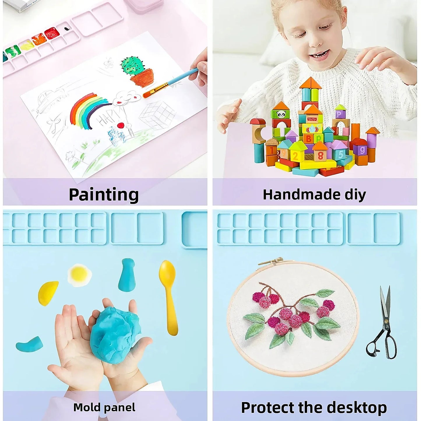 Mess-Free Silicone Art Mat — Let Them Paint, Keep Your Table Spotless