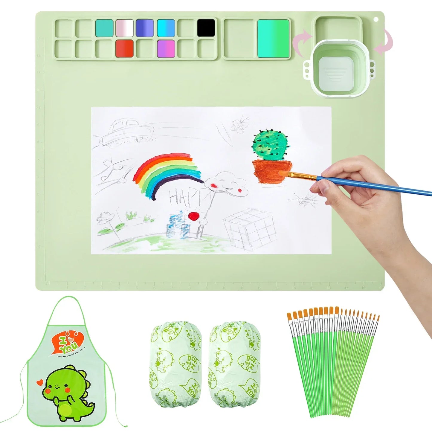 Mess-Free Silicone Art Mat — Let Them Paint, Keep Your Table Spotless